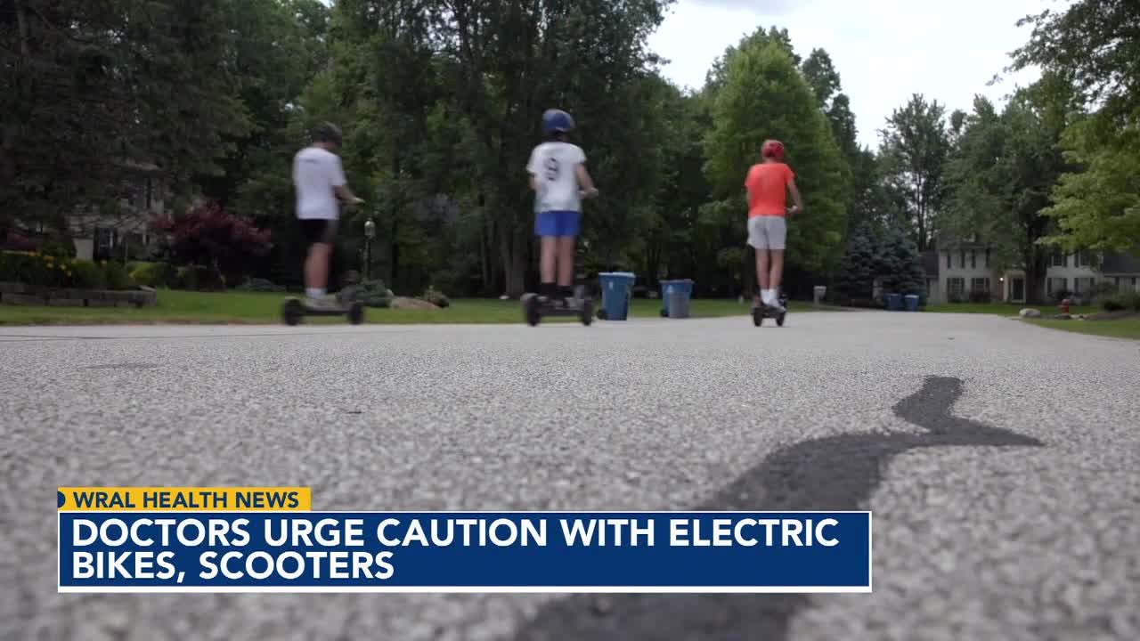 Doctors urge caution with electric bikes and scooters