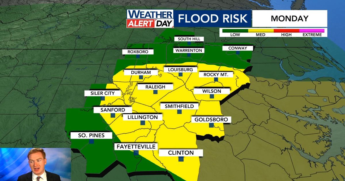Storms linger Sunday evening, but more are expected Monday on a WRAL Weather Alert Day