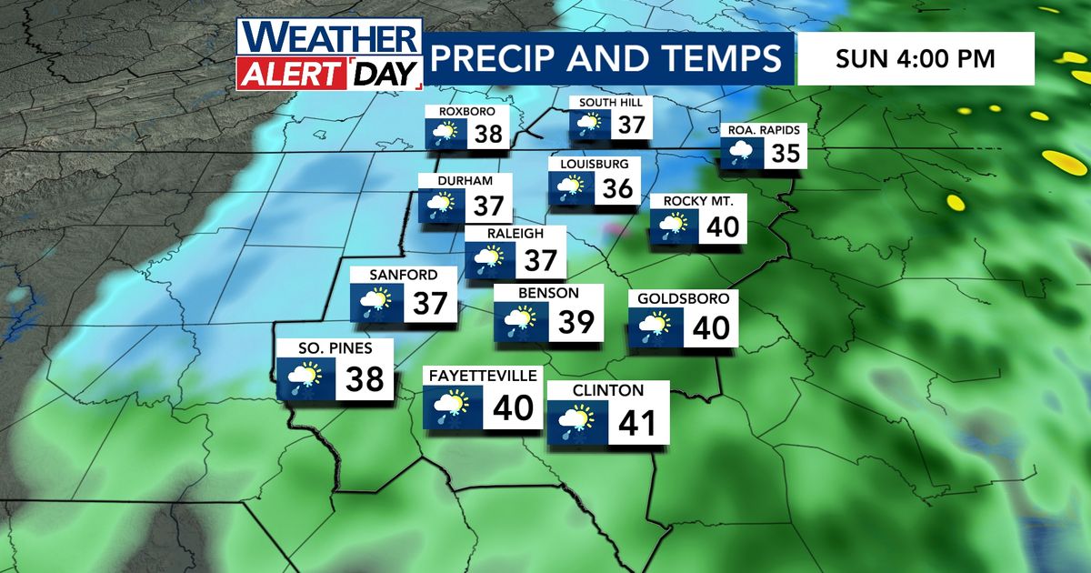 Chance of snow: Timing of rain, brief snow mix in NC on Sunday :: WRAL.com