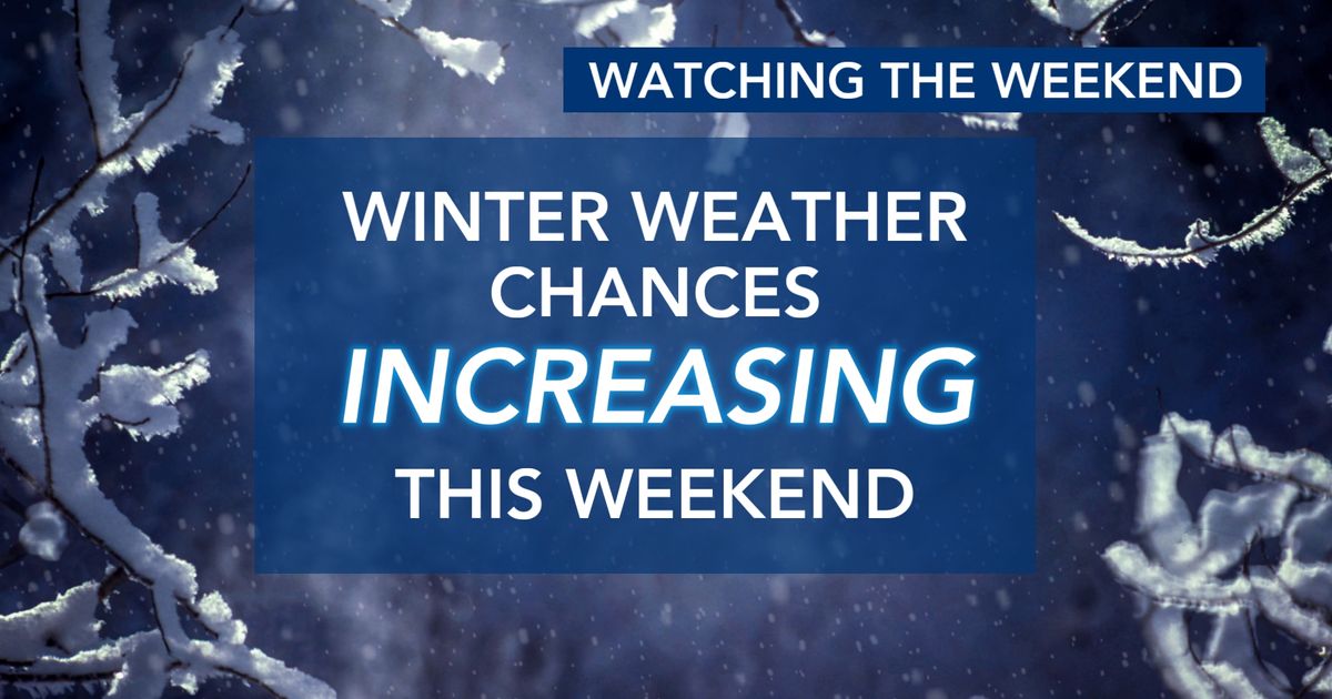 Winter weather chances increase for the upcoming weekend