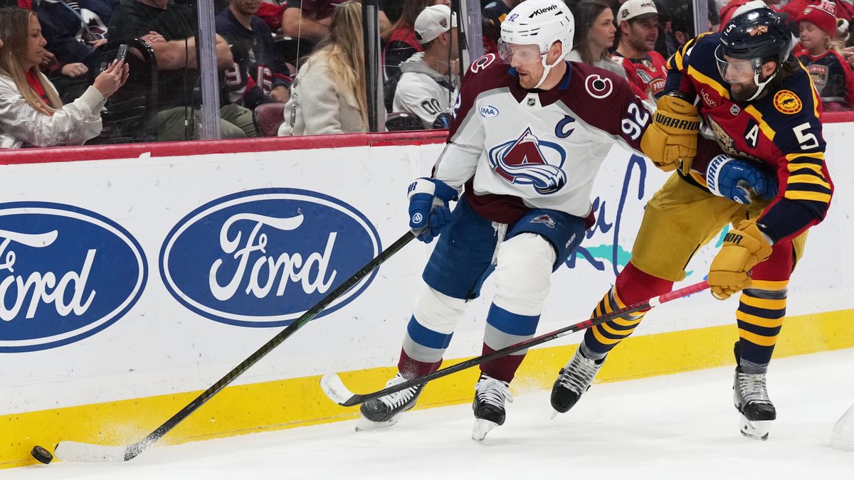 Gabriel Landeskog injured in Avalanche's game against Florida, needs help  getting off ice :: WRAL.com