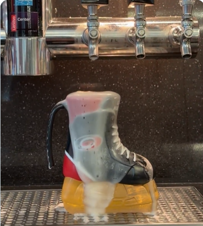wral.com - Brian Murphy, WRAL News - Only thing hotter than Hurricanes in the playoffs? Carolina's beer skate mug