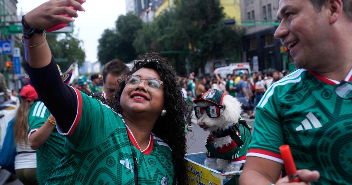 Rescue dog Osito steals hearts at the World Cup, one bike ride at a time
