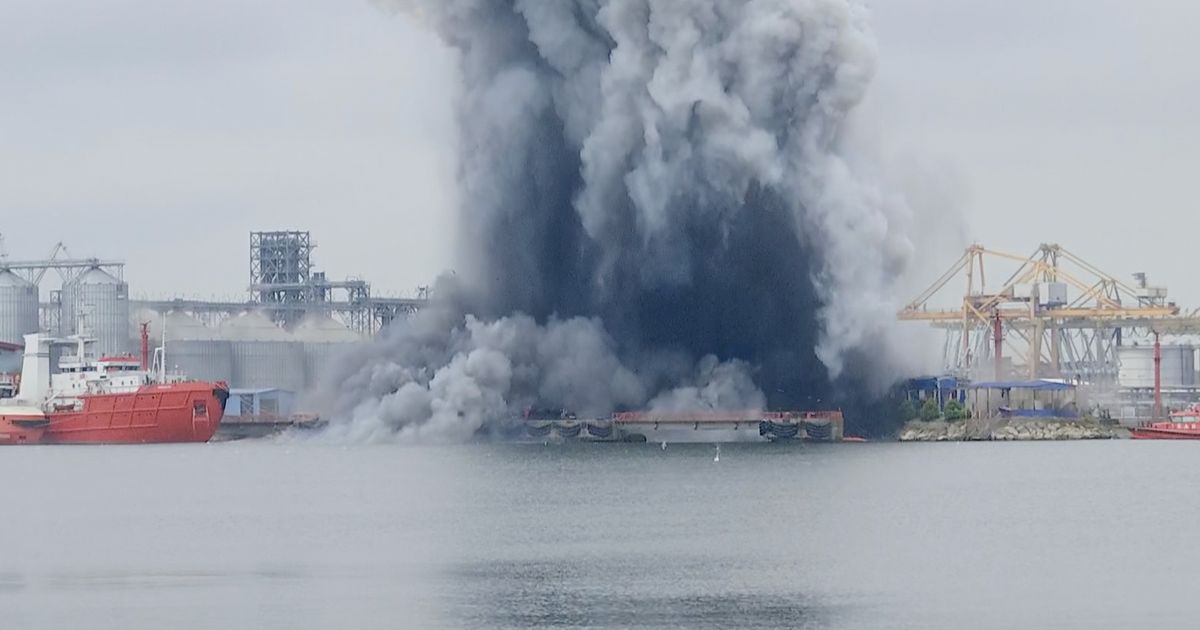 A Ukrainian maritime drone explodes at a Romanian Black Sea port. No injuries reported.