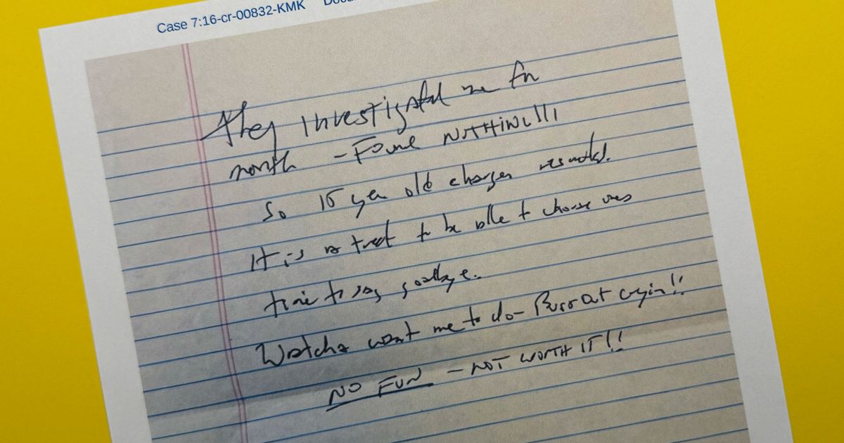 Handwriting on newly released note matches one found after Epstein’s death, experts tell AP