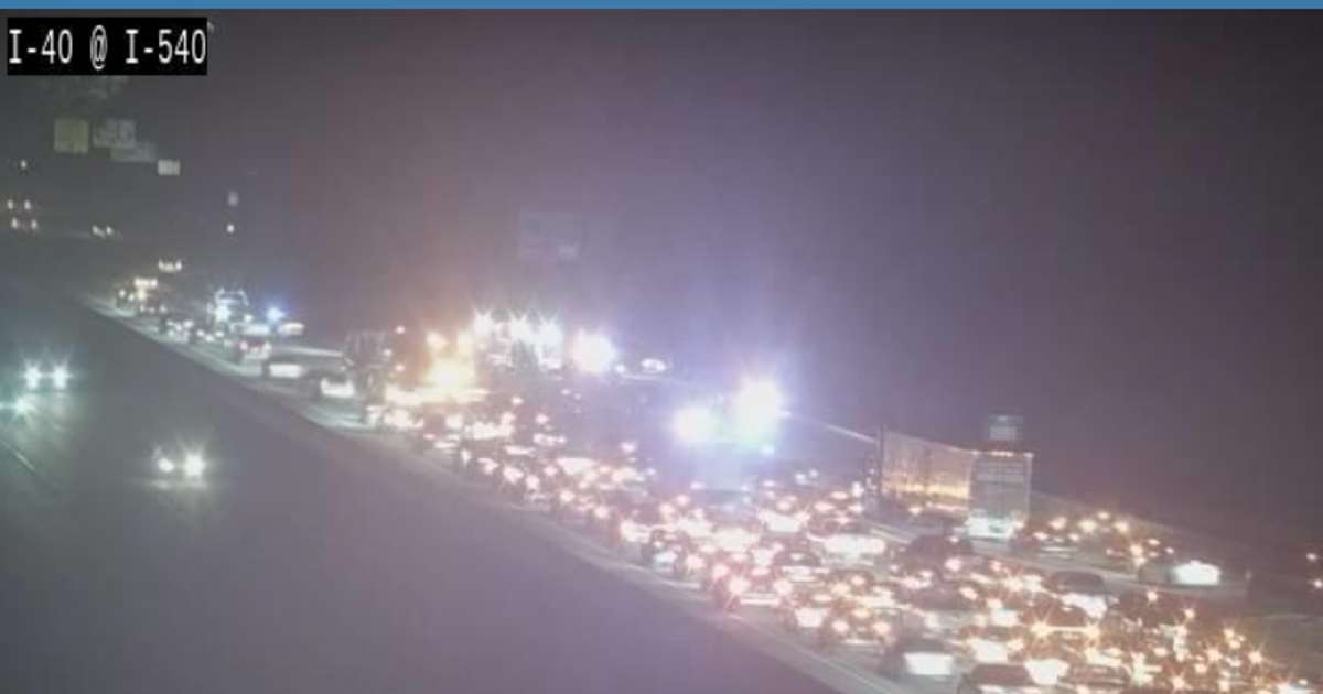 Traffic flowing on I-40 W in Durham County after crash cleared