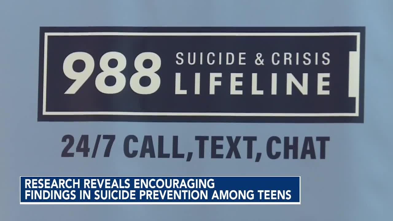 Researchers are sharing encouraging findings on suicide prevention among teens