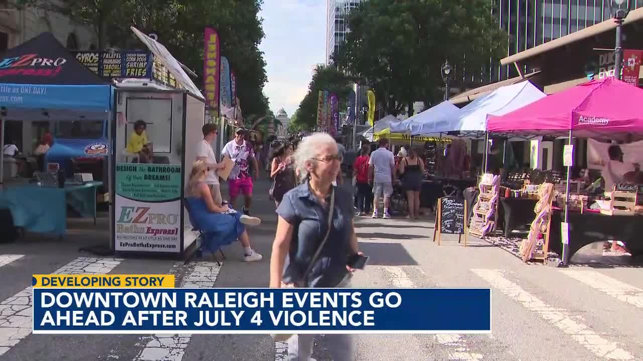 Downtown Raleigh events go ahead a week after Independence Day weekend violence