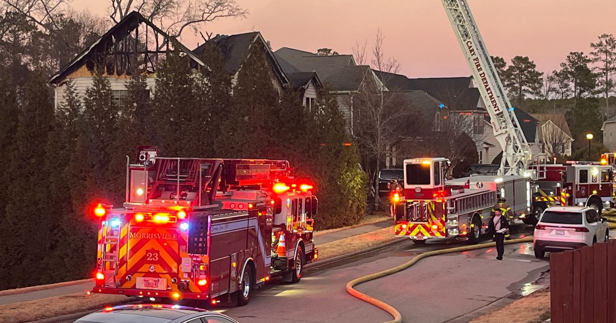 Cary Fire Department investigates large fire at a home Saturday