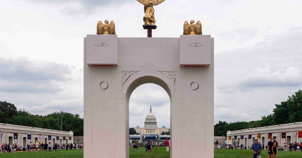 New plans for Trump's arch don't mention the 'military complex' he said it would host
