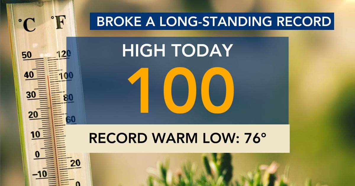 WRAL Weather Alert Day: 100 degrees today breaks a 100+ year record