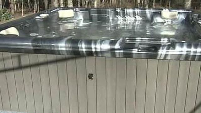 Woman Soaked by Scratches on Hot Tub