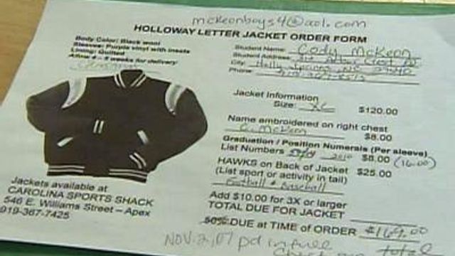 Apex Store Fails to Deliver School Letterman Jackets by Christmas