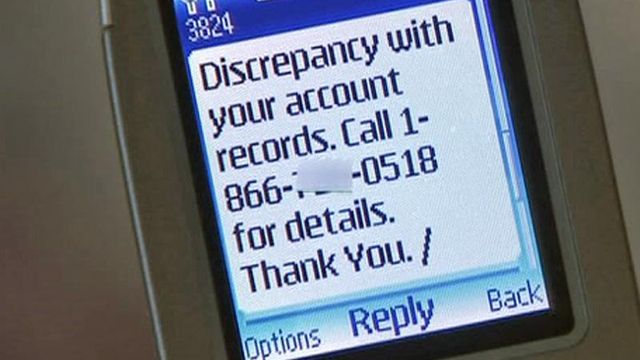 Thieves use text messages