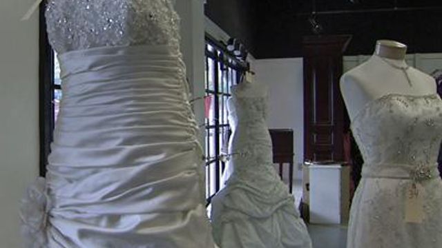 Thousands of bridal gowns up for auction