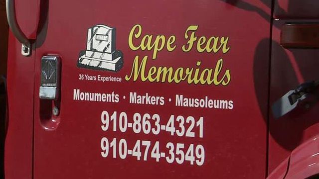 Memorial company fixes headstone