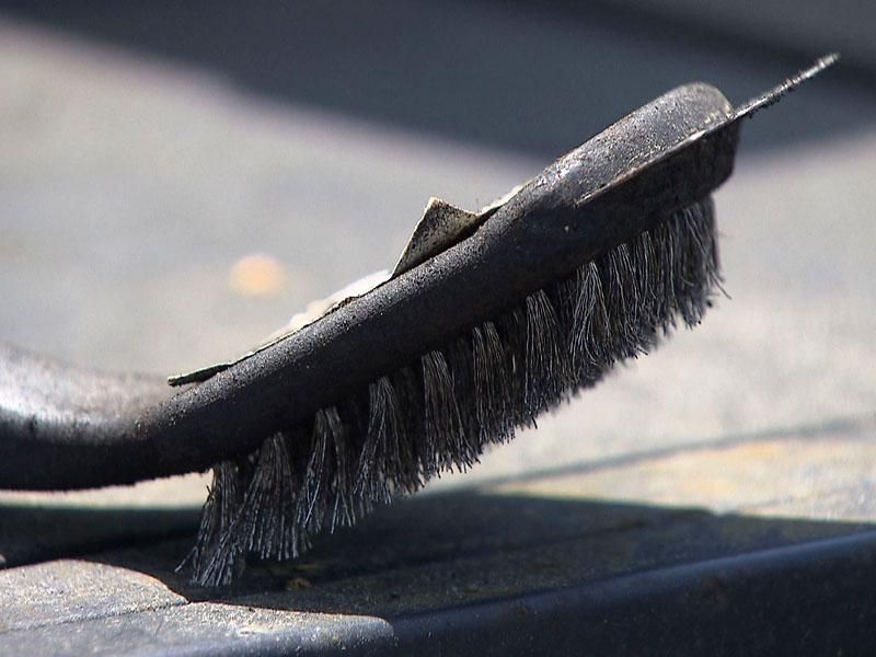 Watch out for loose grill brush bristles; eating them is dangerous