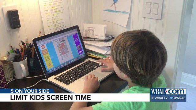 Set screen time limits for yourself to set example for kids