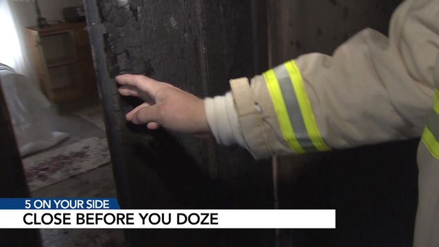 Close before you doze a key to survival in a house fire