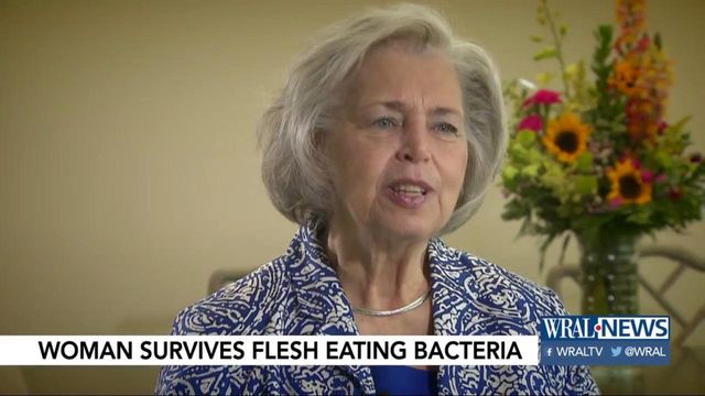 Woman survived flesh-eating bacteria before being targeted by thief during husband's funeral