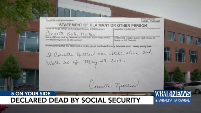 81-year-old in Raleigh: 'Our government has declared me deceased'