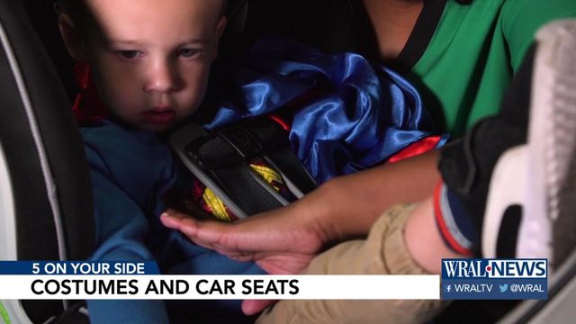 Bulky Halloween costumes can compromise safety of car seats