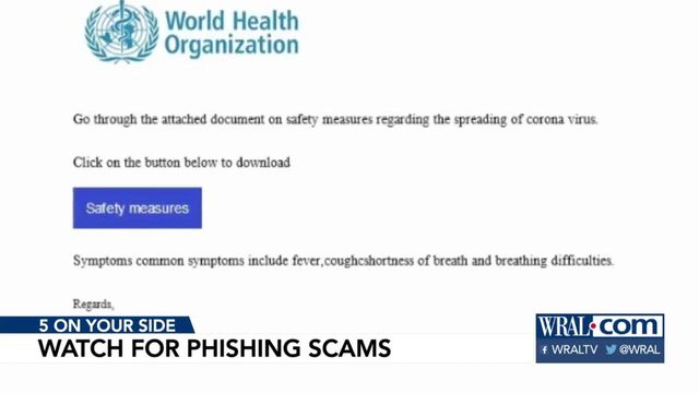 5 On Your Side: Phishing scams look like official coronavirus guidance but can include malware