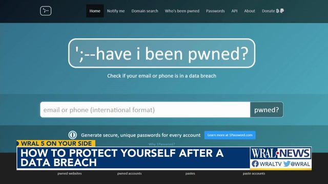 Protect yourself after a data breach