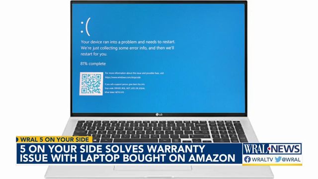 5 On Your Side solves warranty issue with laptop bought on Amazon 