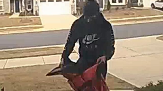 DoorDash delivery bag used to conceal package theft caught on camera