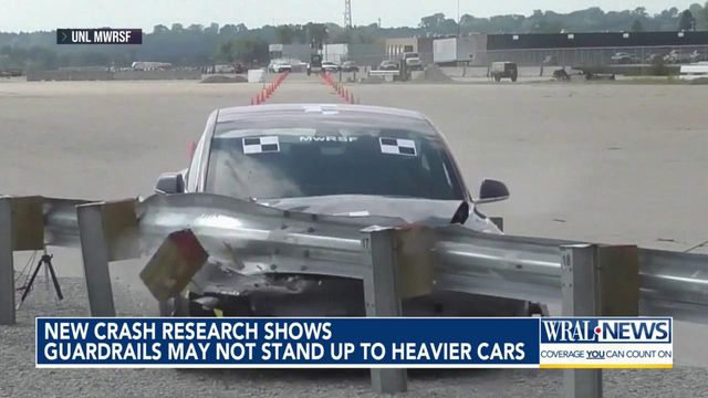 New crash research shows guardrails may not stand up to heavier cars