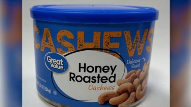 Cashews sold at Walmart voluntarily recalled, FDA says Cashews sold at Walmart voluntarily recalled, FDA says
