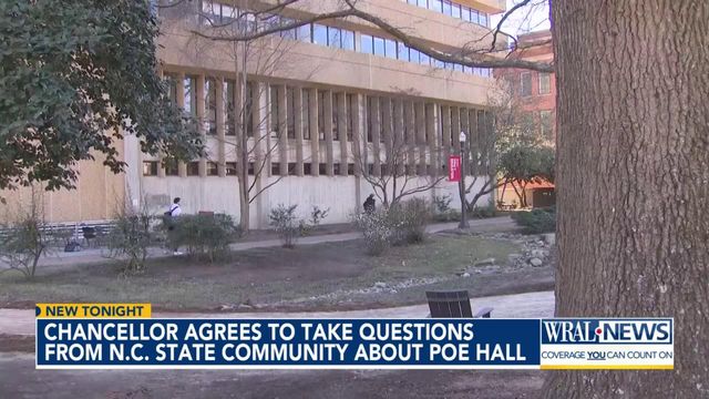 Chancellor agrees to take questions from N.C. State community about Poe Hall