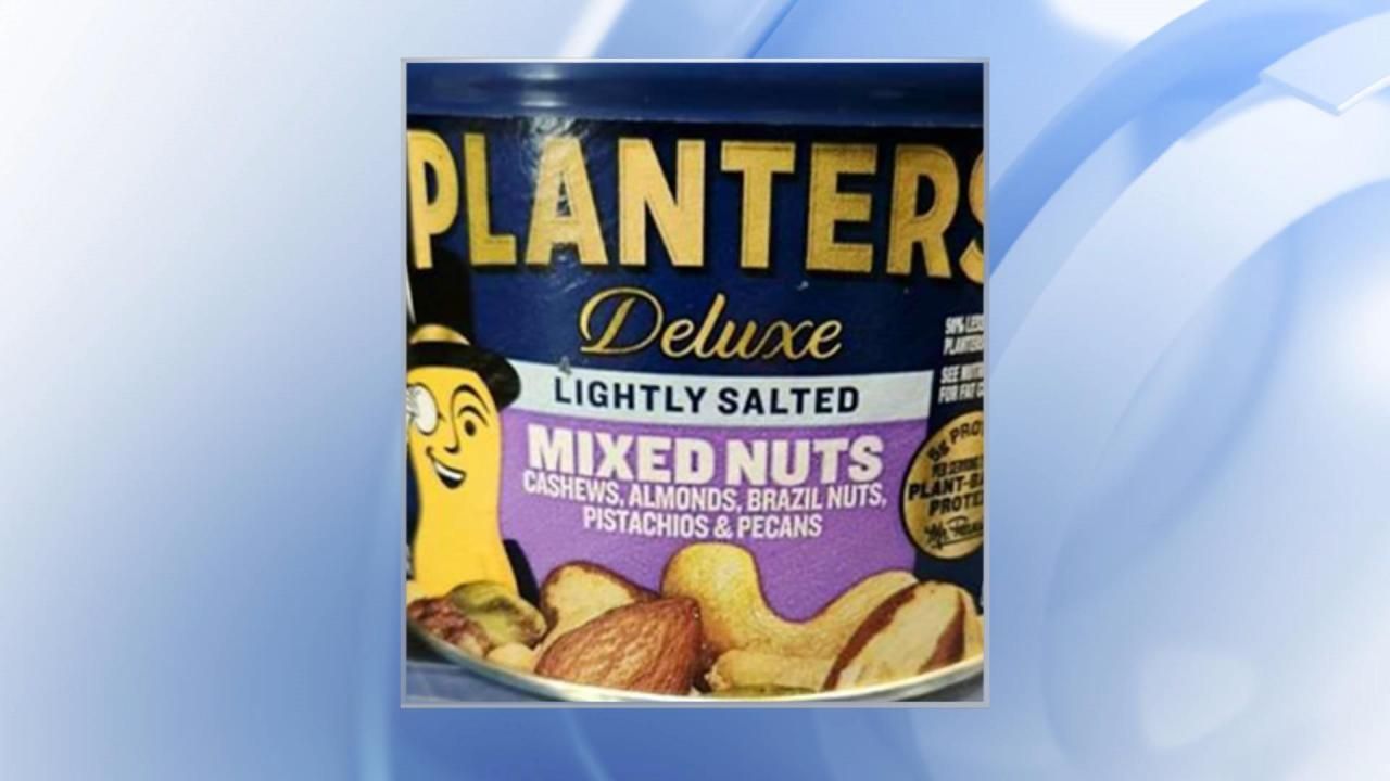 Planters nuts recall Two products called back due to potential for