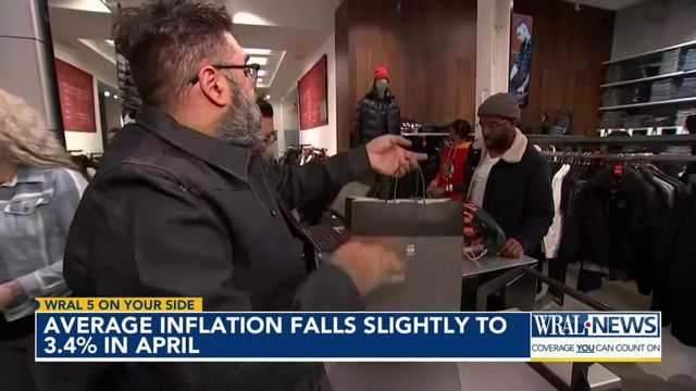 Average inflation falls slightly to 3.4% in April  