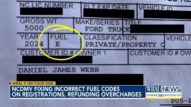 DMV is refunding drivers who had incorrect fuel codes
