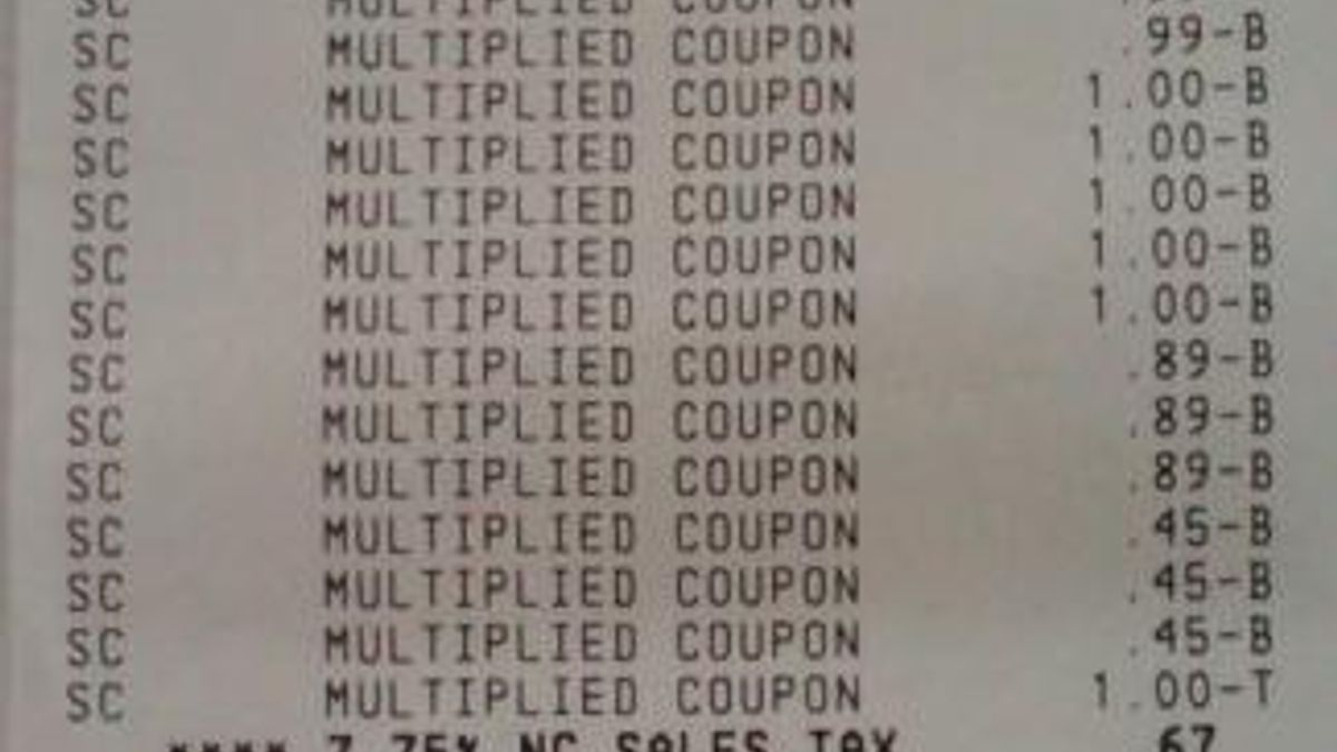 Super doubles receipt $66 for 41 cents!