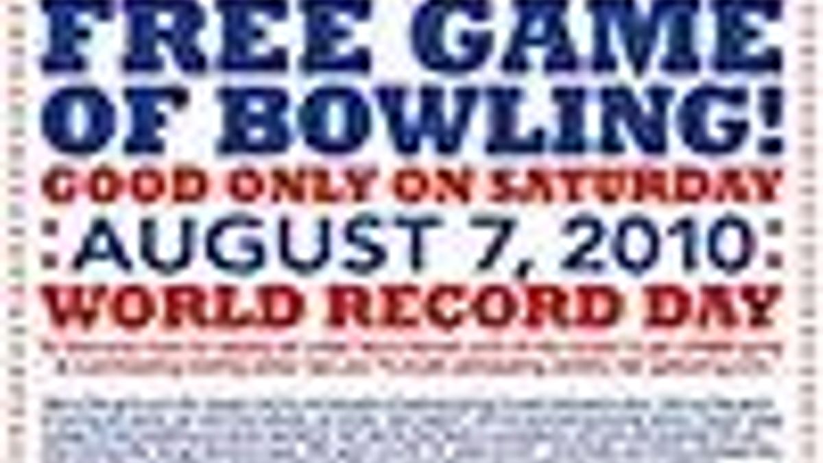 Free bowling day!