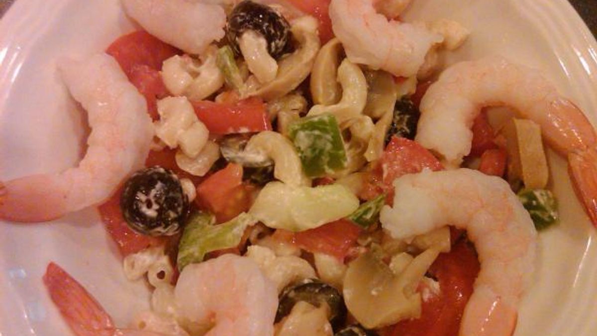 Shrimp and pasta salad