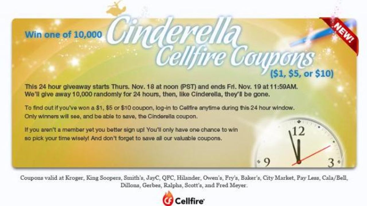 Cellfire instant win