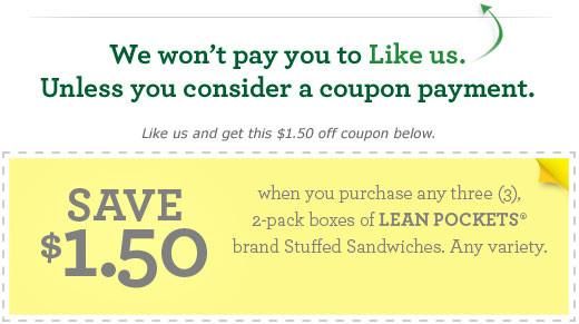 $1.50/3 coupon for Lean Pockets