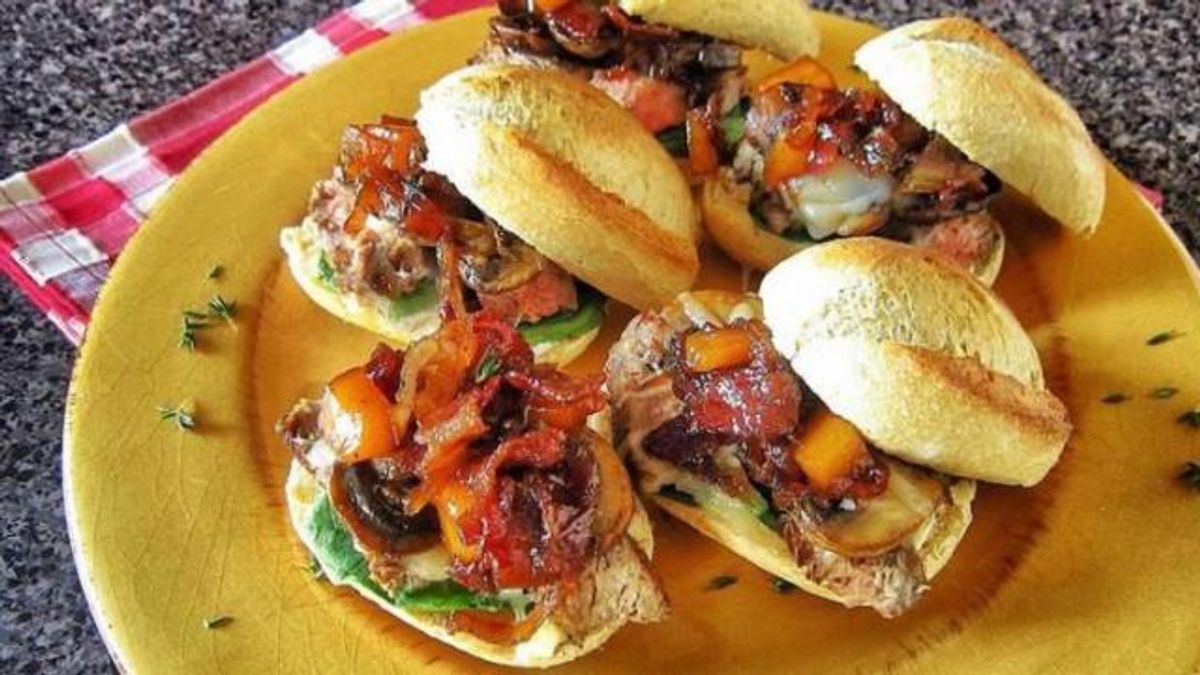 Mustang Sally Steak Sandwich with Mango Balsamic Bacon Jam