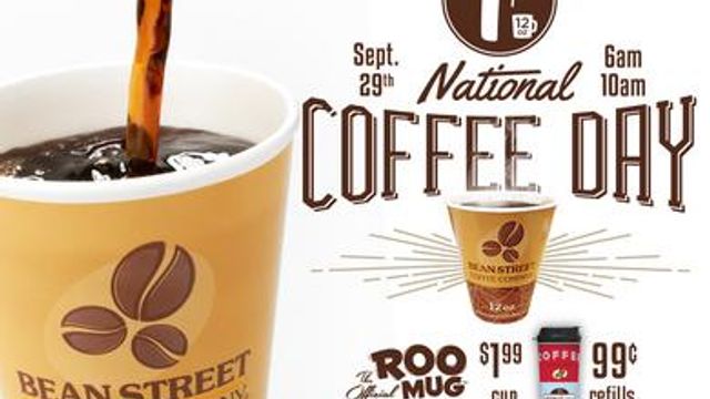 Enoy a cup o' joe on the house during National Coffee Day