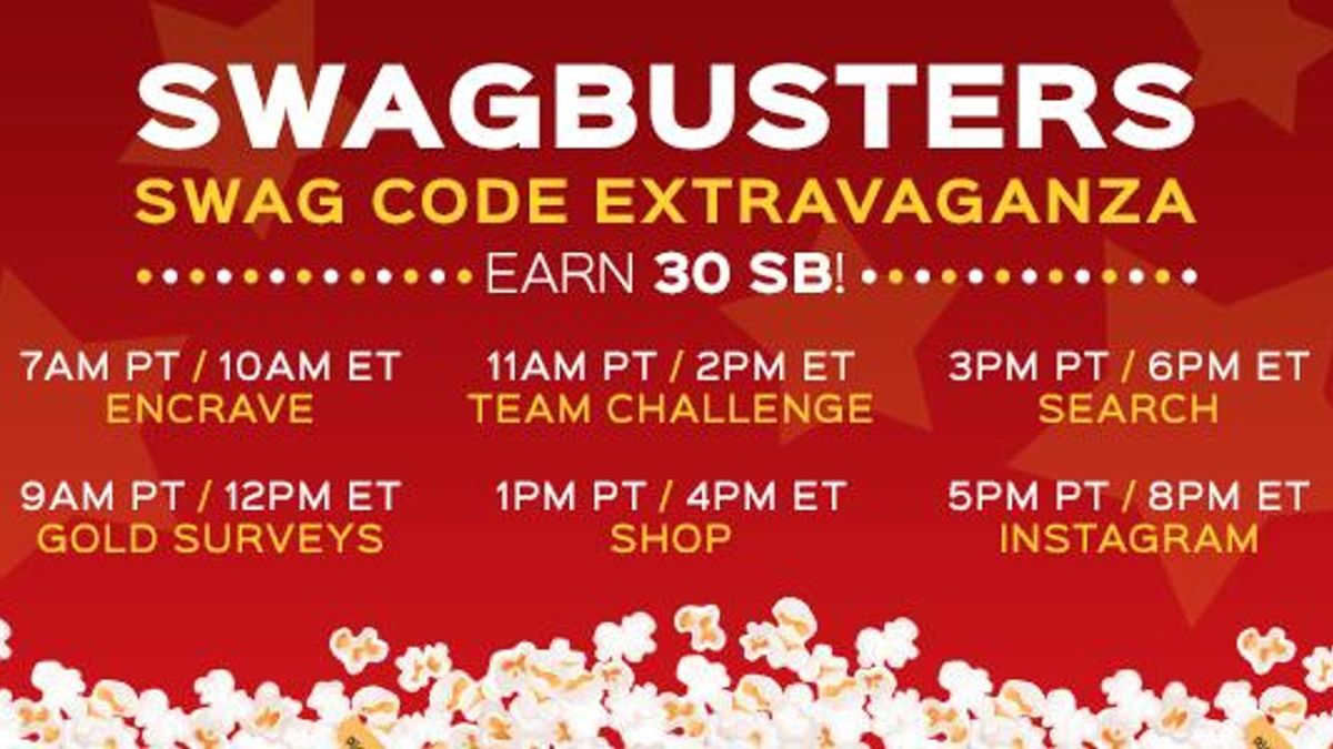 Swagbusters Swag Code Extravaganza June 2015