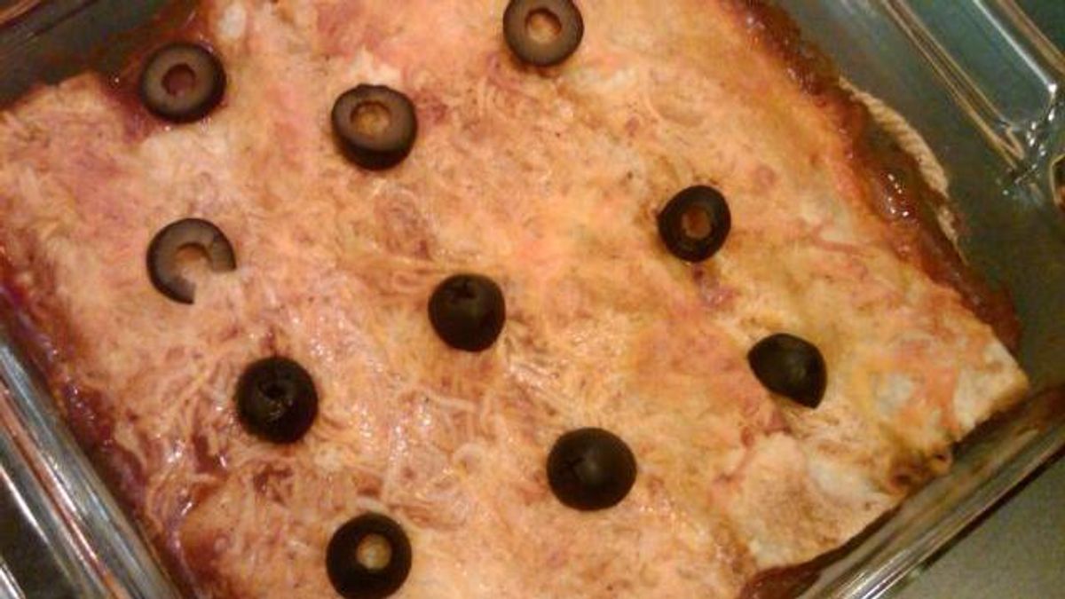 Chicken and cheese enchiladas