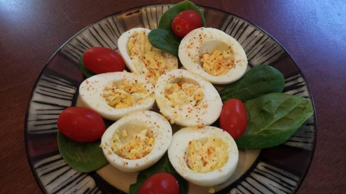 Healthier deviled eggs