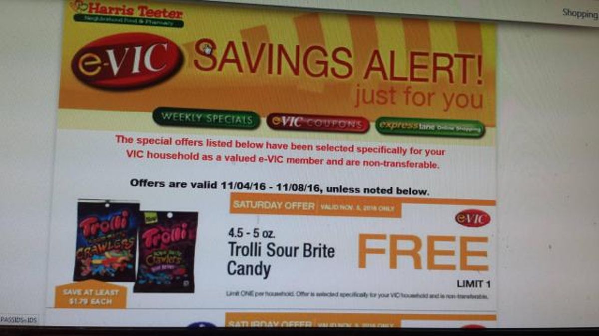 Harris Teeter e-Vic deals
