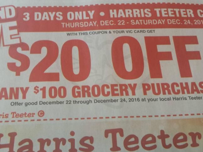 Harris Teeter coupon in the ad