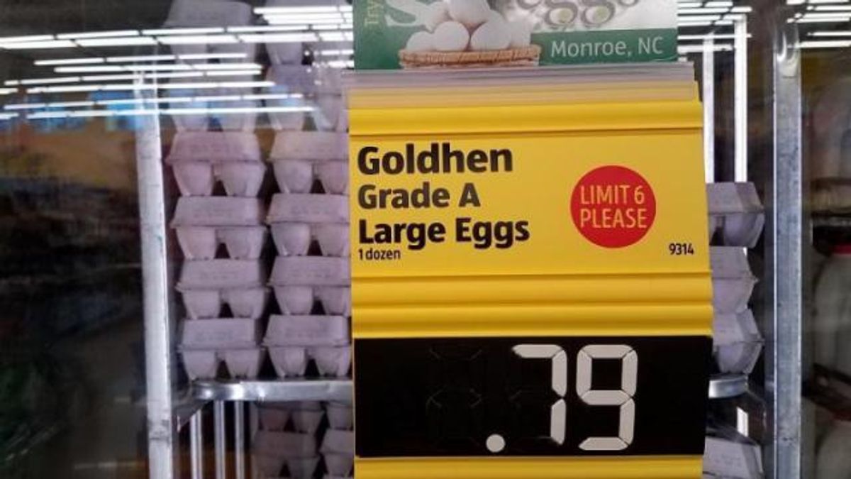Aldi eggs for 79 cents per dozen