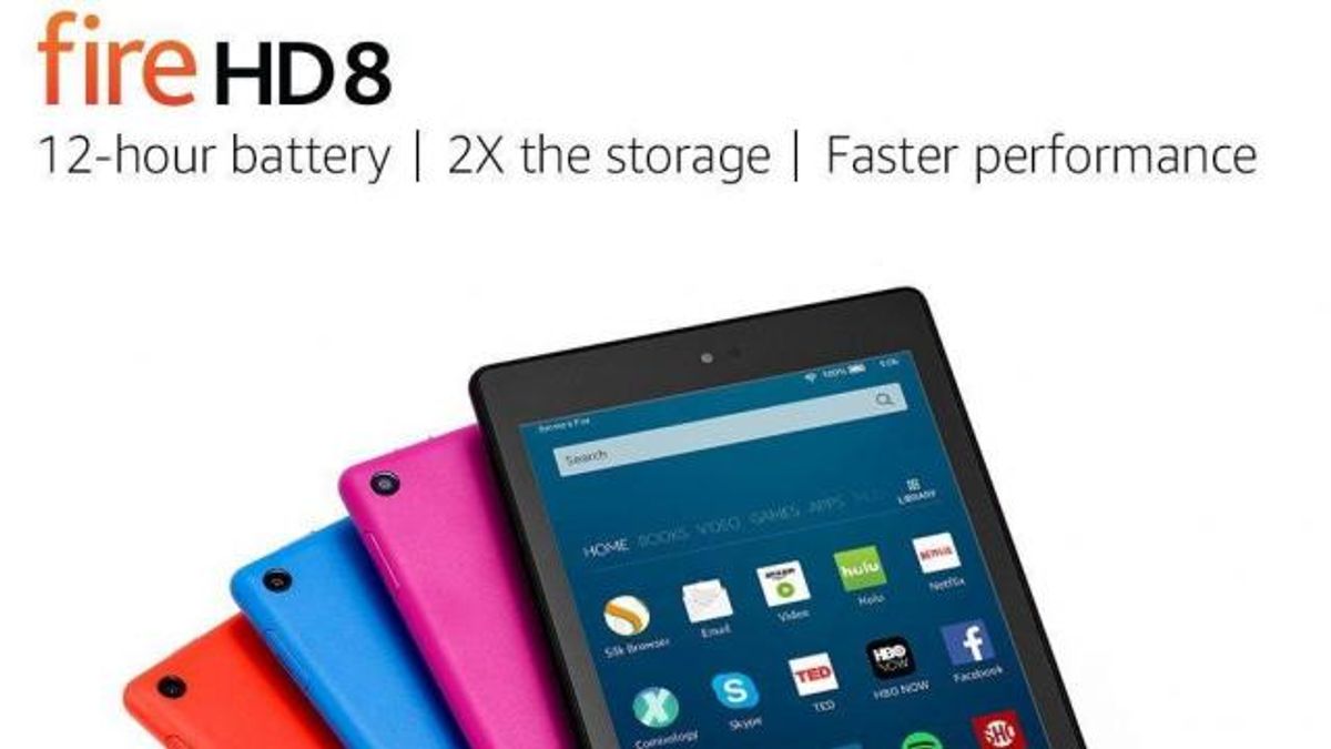 Fire HD 8 Tablet with Alexa, 8" HD Display, 16 GB